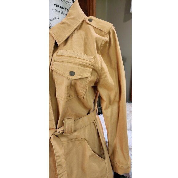 MARKET & SPRUCE NWOT Mustard Yellow Bambi Safari-Style Jacket Size 2 - Picture 5 of 11